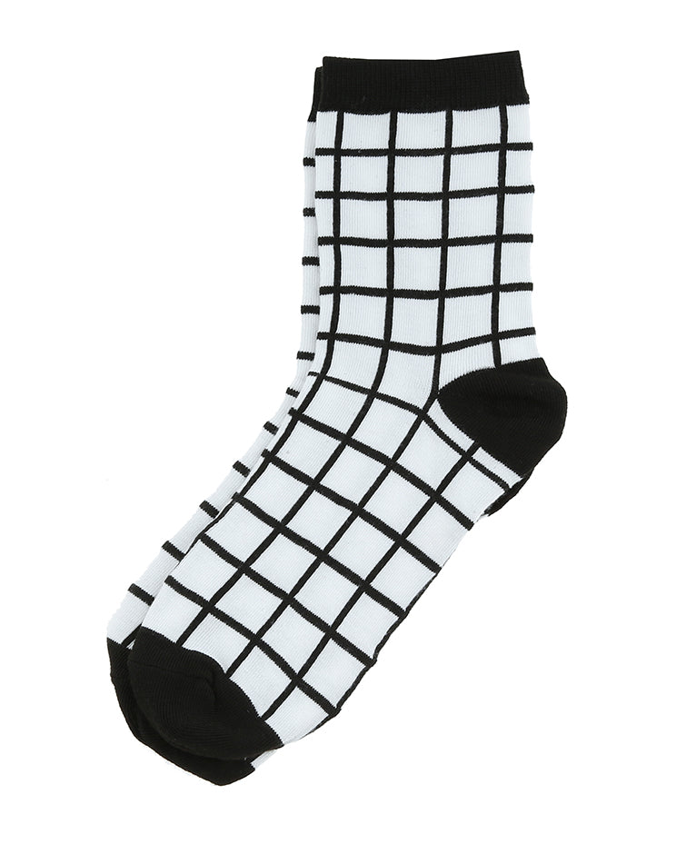SQUARE SOCKS- BLACK & WHITE – Rokit