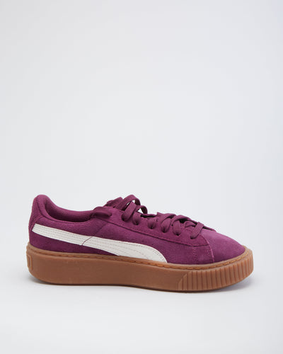 Puma Suede Platforms Purple Gum Sole Trainer - UK 5