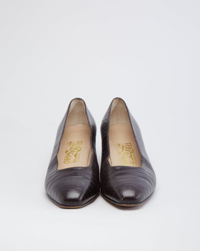 Salvatore Ferragamo Brown Leather pumps  - UK 6.5