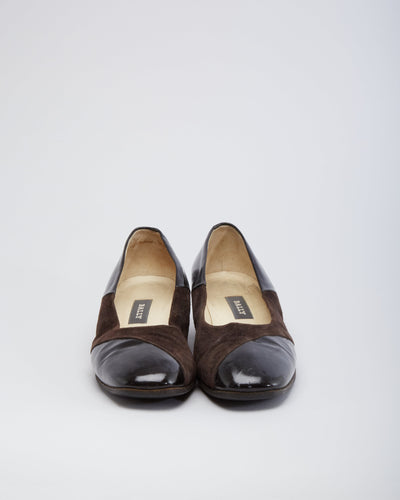 Bally Brown Black Suede Pumps - UK 8.5