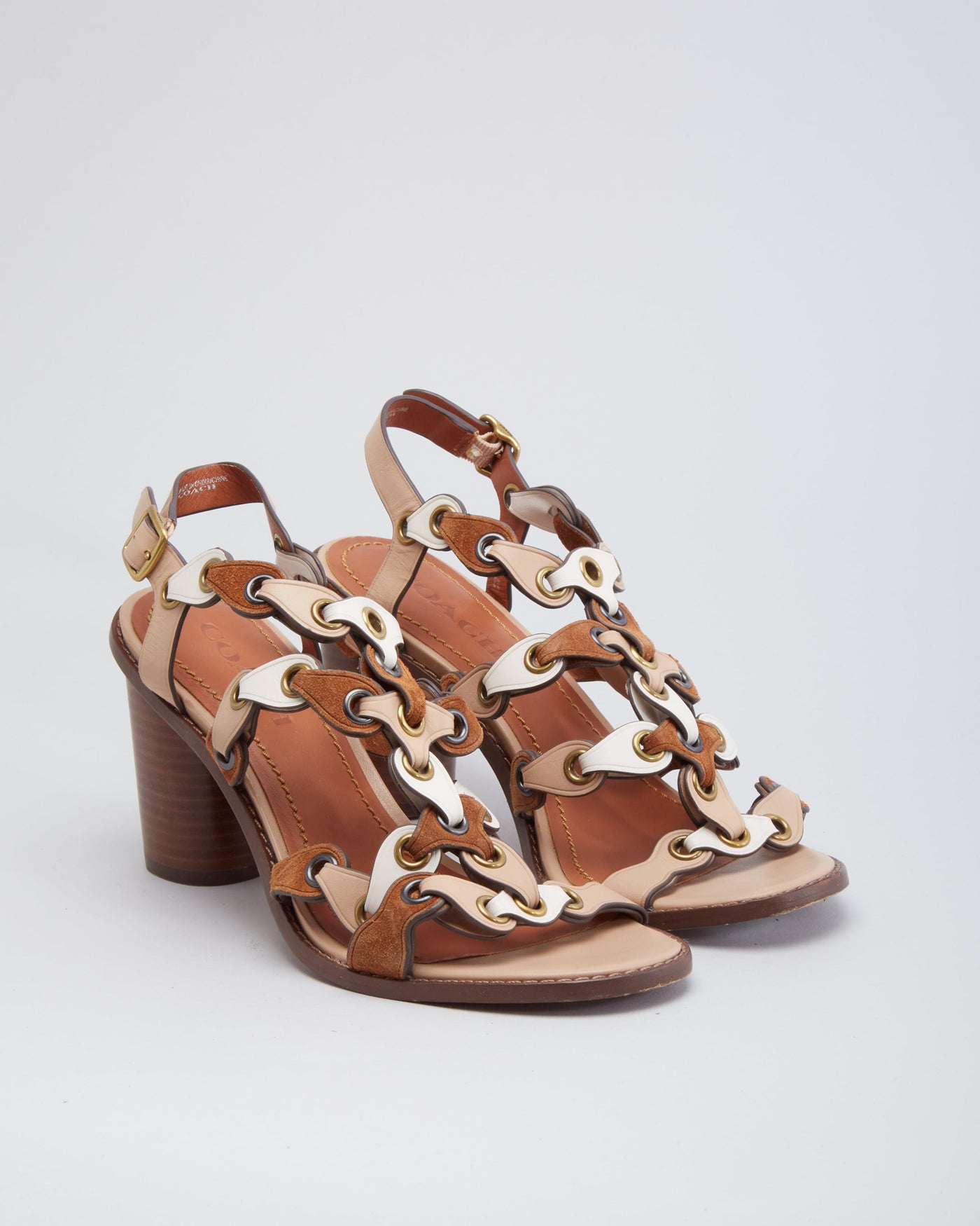 Coach Mid Heel Sandal with Coach Link - UK 8