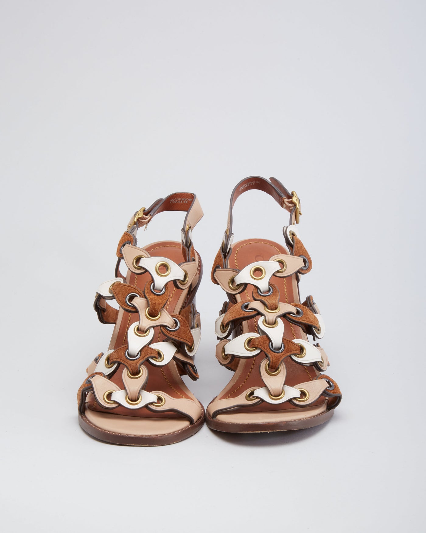 Coach Mid Heel Sandal with Coach Link - UK 8