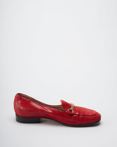 Bally Red Loafer Shoes - UK 6