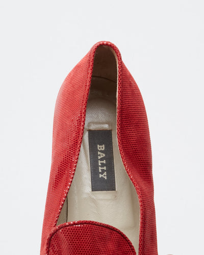 Bally Red Loafer Shoes - UK 6