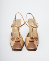 PRADA VINTAGE KILTIE HEELS WITH ANKLE STRAPS  - UK 6