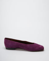 Yves Saint Laurent Purple Suede Ballet Flats  - UK 8