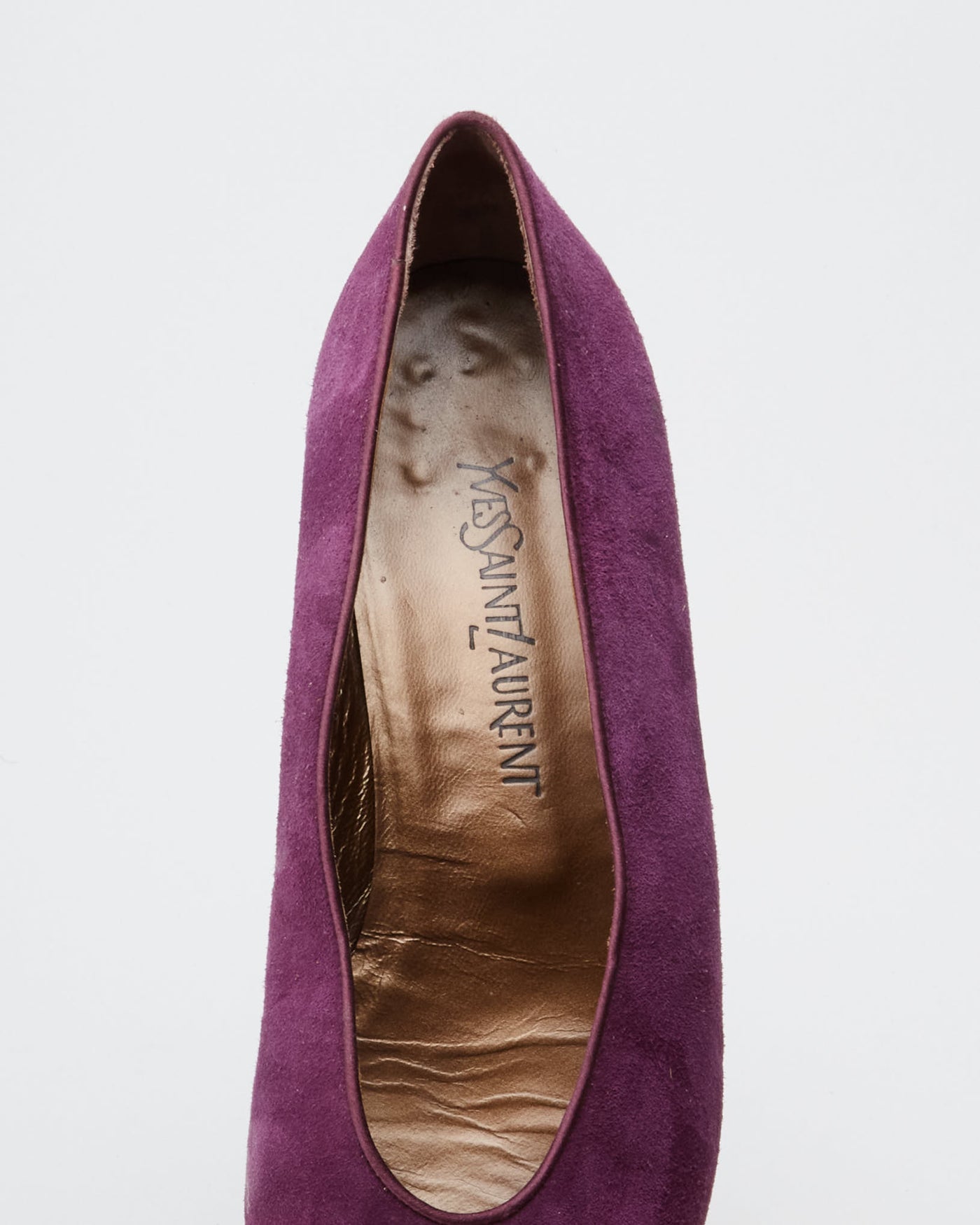Yves Saint Laurent Purple Suede Ballet Flats  - UK 8