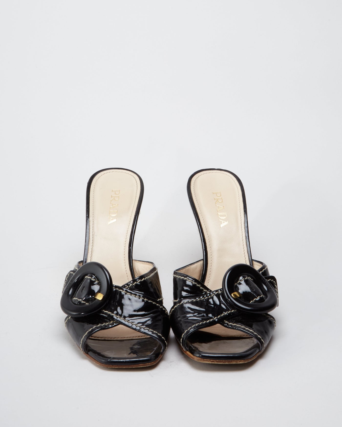 Prada Black Straw Wedges Shoes - UK 6