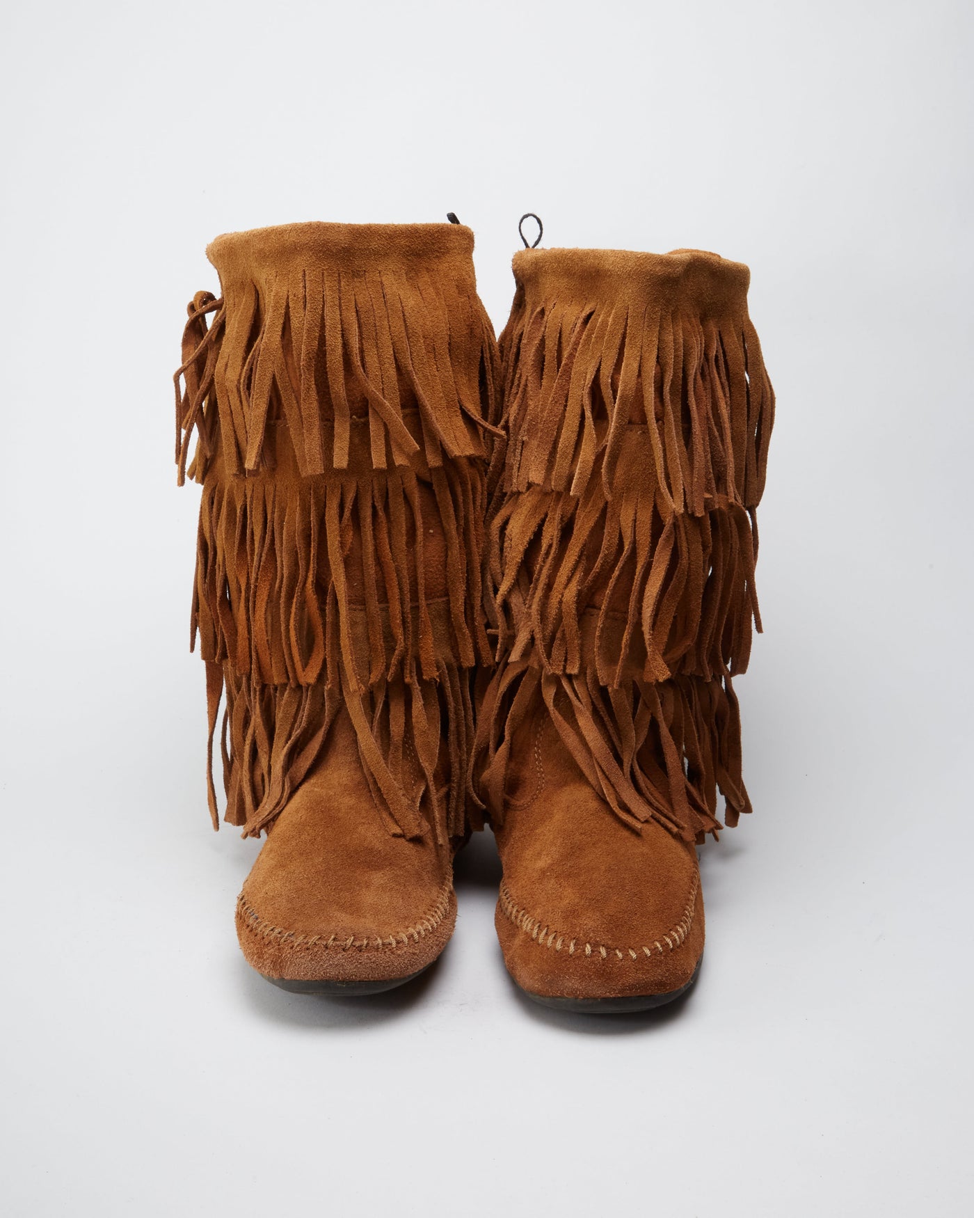 1970s style Suede Tassels Cowboy Boots - UK 8