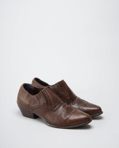 Durango Western Brown Cowboy Shoes - UK 5