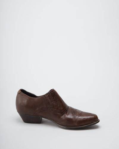 Durango Western Brown Cowboy Shoes - UK 5
