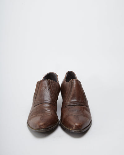 Durango Western Brown Cowboy Shoes - UK 5