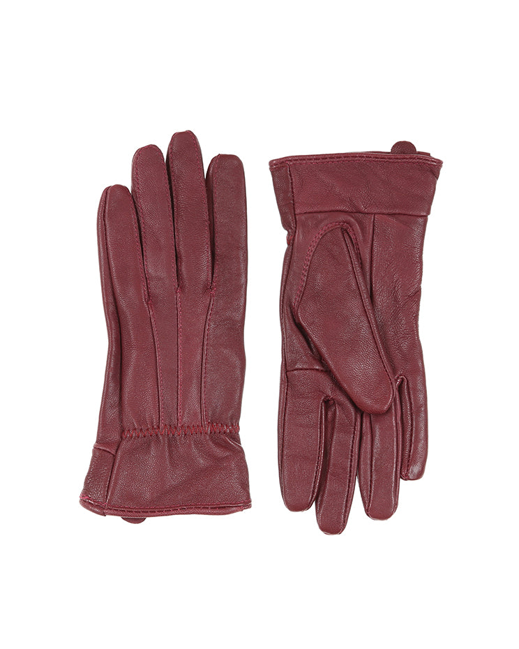 Vintage purple leather gloves - M