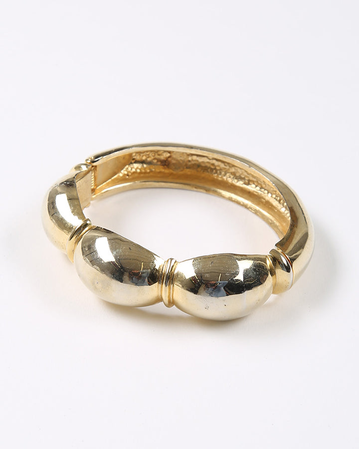 Gold Tone Metal Chunky Bracelet