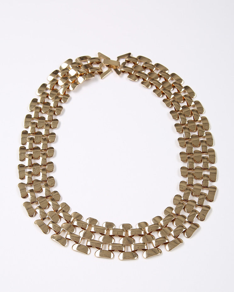 1990's Gold Tone Statement Necklace