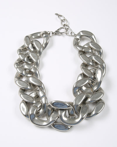 Statement Chunky Silver Tone Necklace