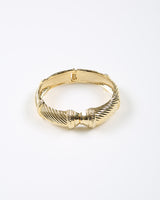 Y2K hinged gold tone bracelet - one size