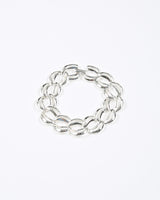 Napier silver tone link bracelet - one size