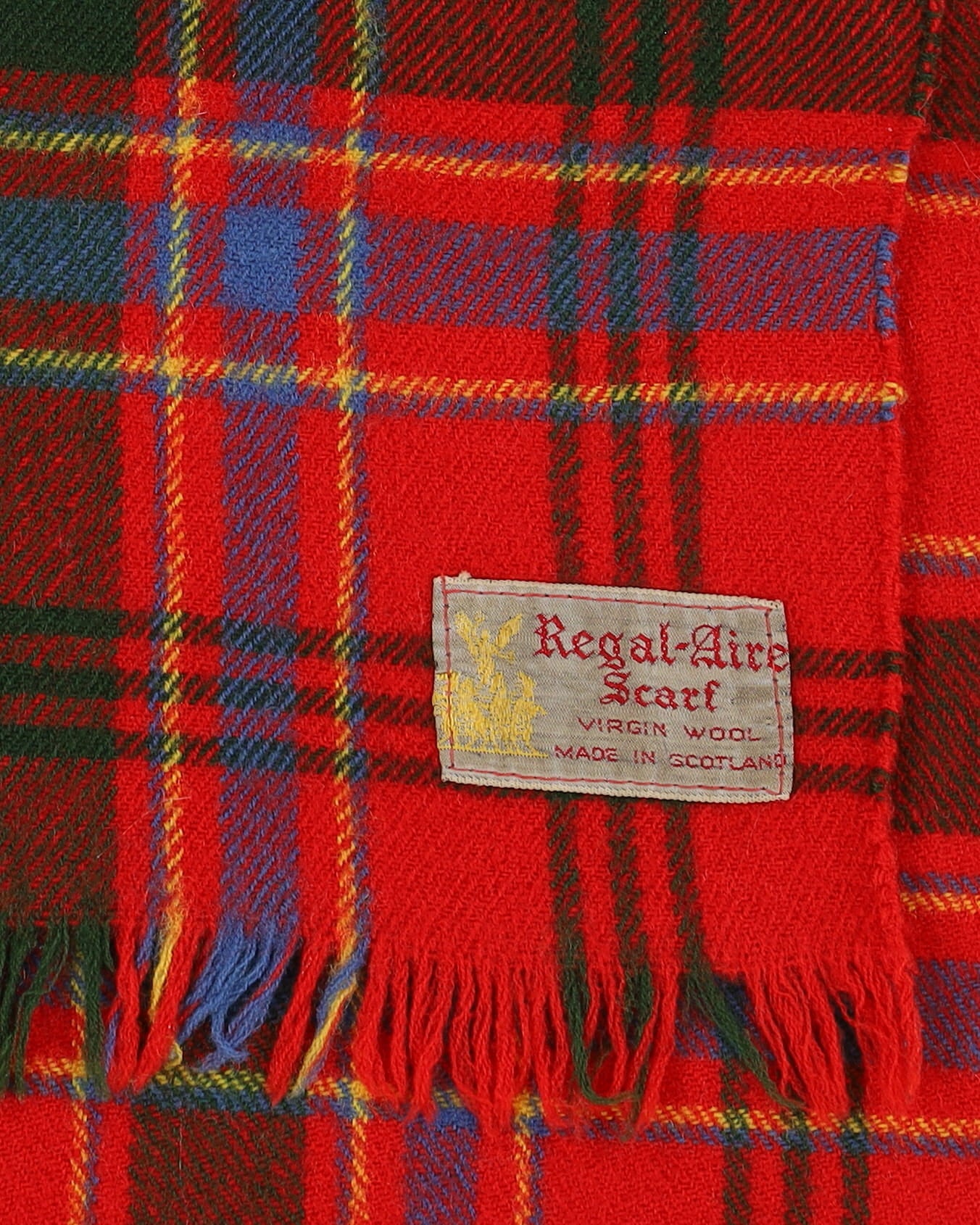 1940s Regal Aire Scotland Plaid Wool Scarf