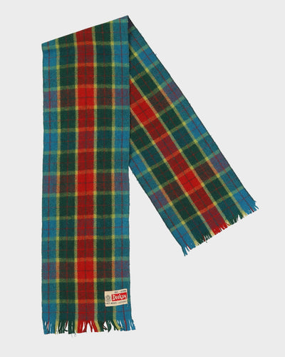 1950s Deekay Plaid Wool Scarf