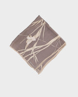 Vintage Anne Klein Grey Patterned Silk Scarf - One Size