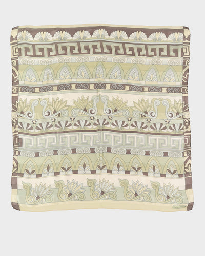 Marja Kurki Green Patterned Silk Scarf - One Size