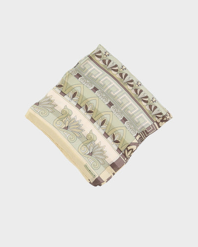 Marja Kurki Green Patterned Silk Scarf - One Size