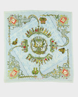 Vintage 60s Rare Hermes Silk Carre Scarf Alsace by Françoise de la Perriere