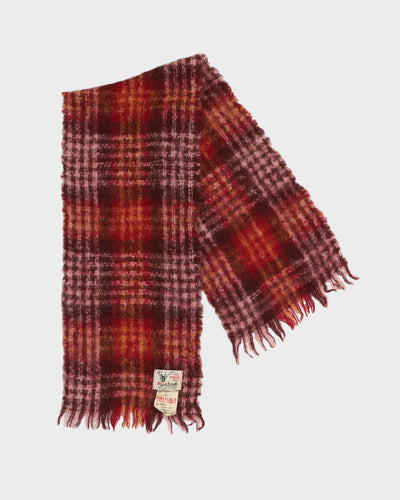 Vintage 1970s Burgundy Mohair Scarf