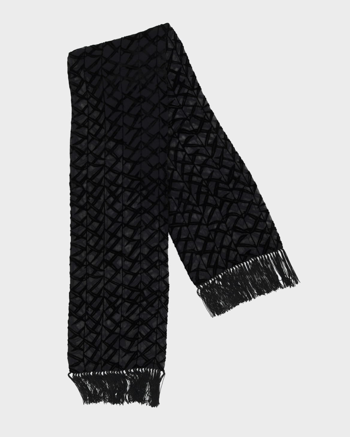 Black Velvet Devore Scarf