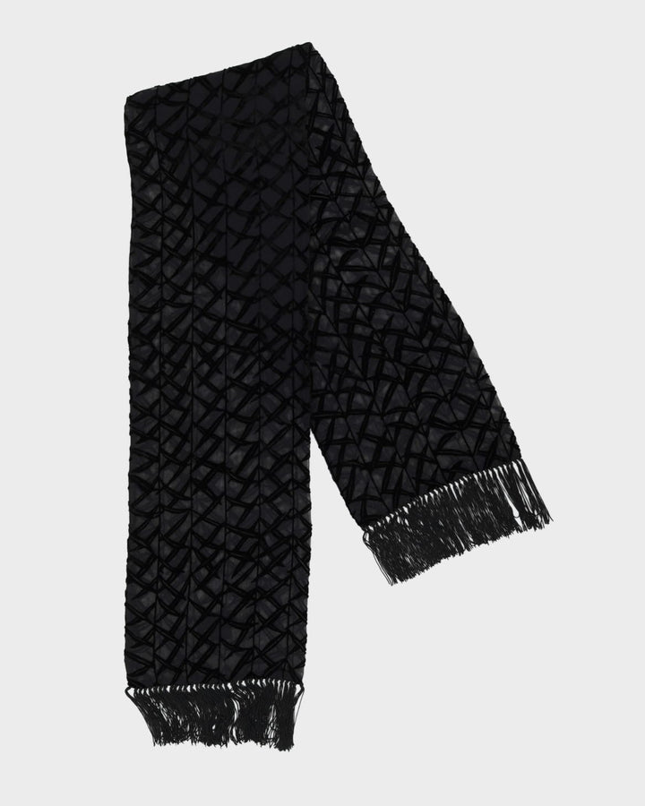Black Velvet Devore Scarf