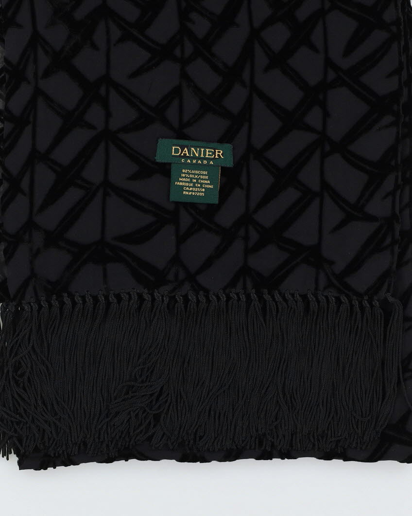 Black Velvet Devore Scarf