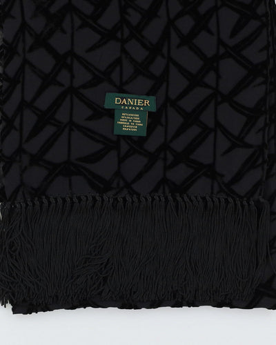 Black Velvet Devore Scarf