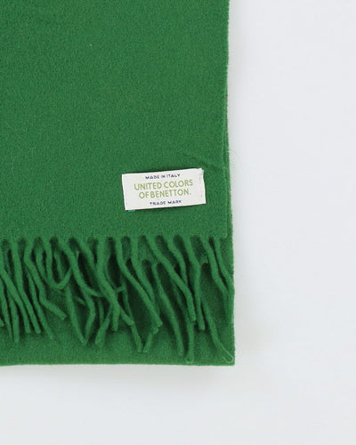 Benetton Green Wool Scarf