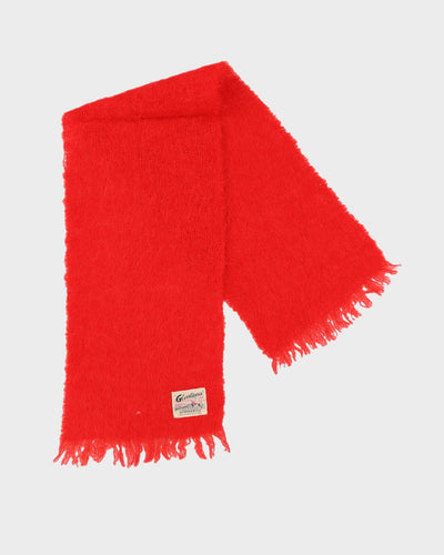 Made in Scotland Red Mohair Scarf