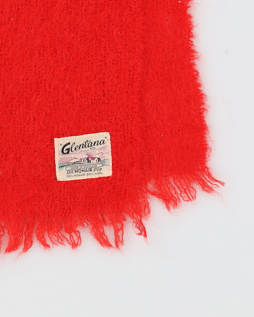 Made in Scotland Red Mohair Scarf