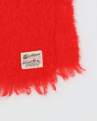 Made in Scotland Red Mohair Scarf