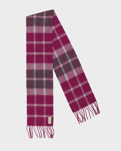 Lilac Alpaca Fringed Scarf