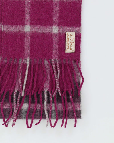 Lilac Alpaca Fringed Scarf