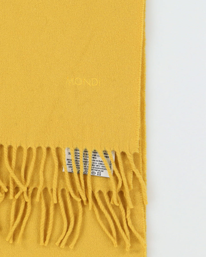Mondi Yellow Fringed Scarf