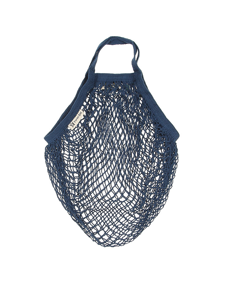 Turtle Bags Organic Blue Cotton Shopper - Short Handle