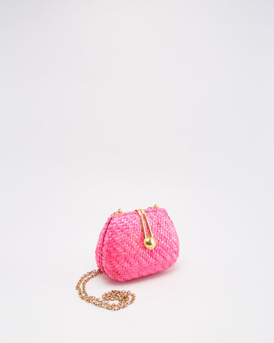 Y2K Pink Straw-Style Shoulder Bag