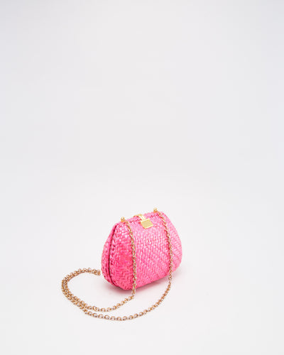 Y2K Pink Straw-Style Shoulder Bag