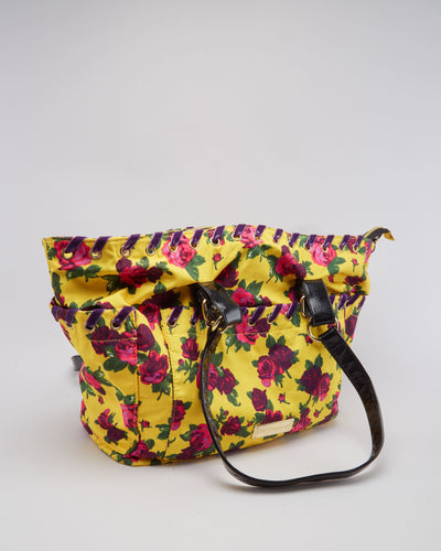 Betsey Johnson Yellow Floral Tote Bag