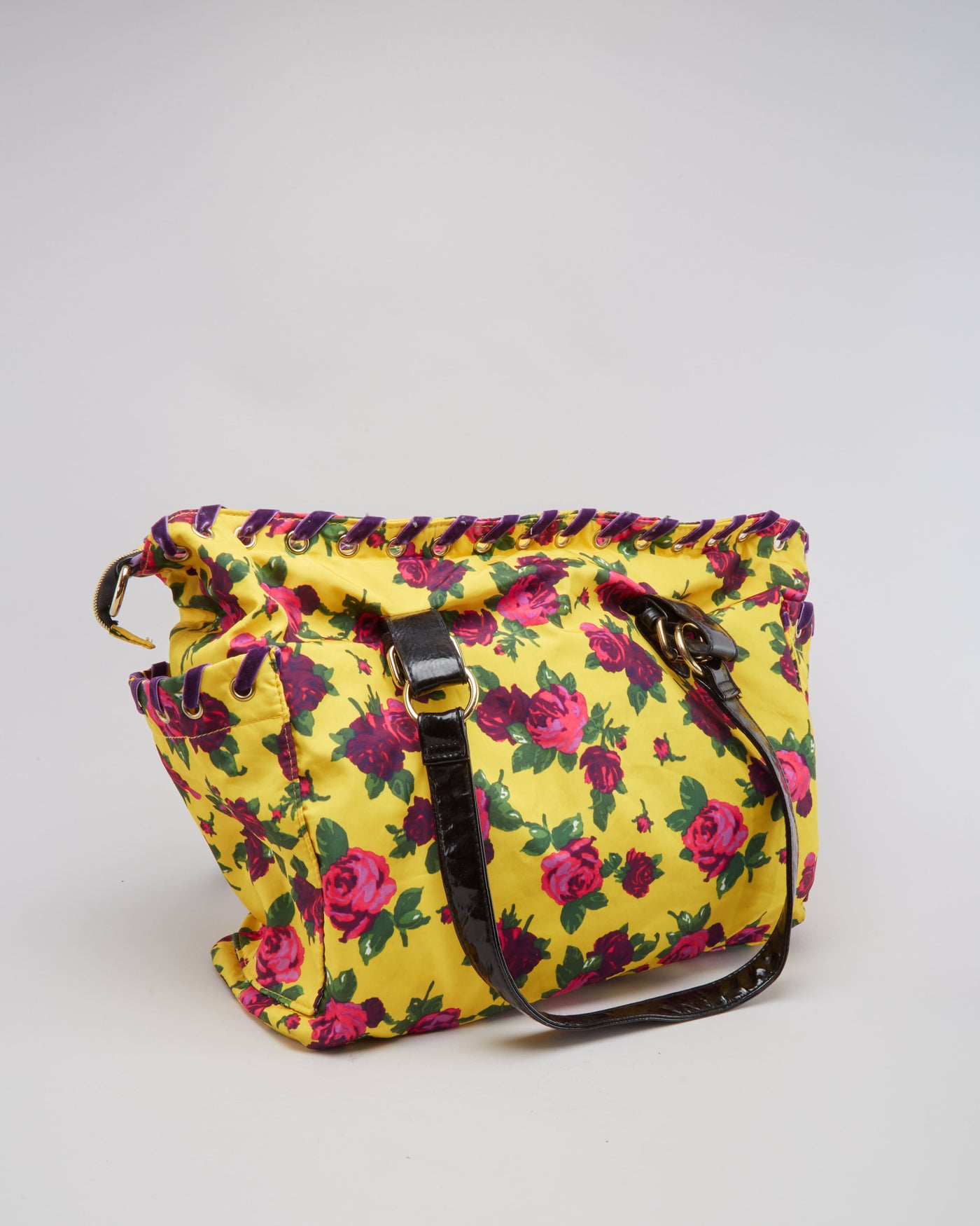 Betsey Johnson Yellow Floral Tote Bag
