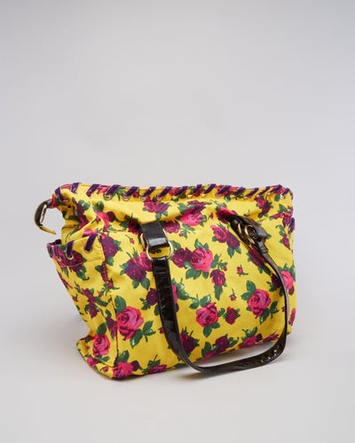 Betsey Johnson Yellow Floral Tote Bag