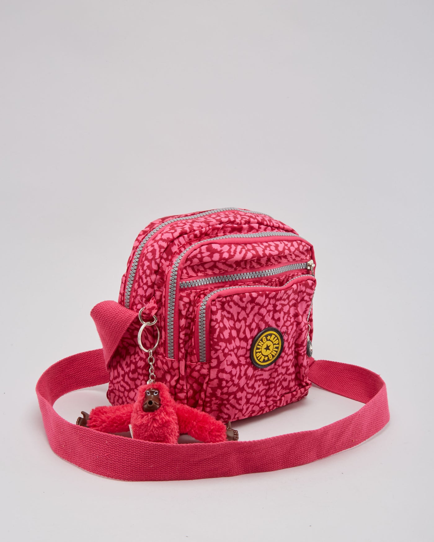 Kipling Pink Patterned Shoulder Bag