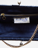 Vintage 1980s Blue Beaded Purse Bag