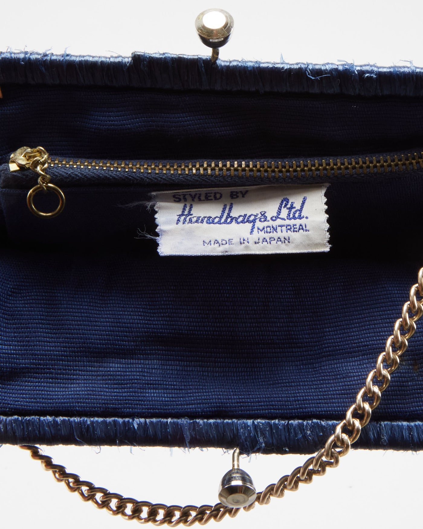 Vintage 1980s Blue Beaded Purse Bag
