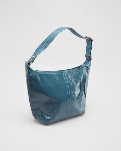 Coach Blue Patent Leather Handbag